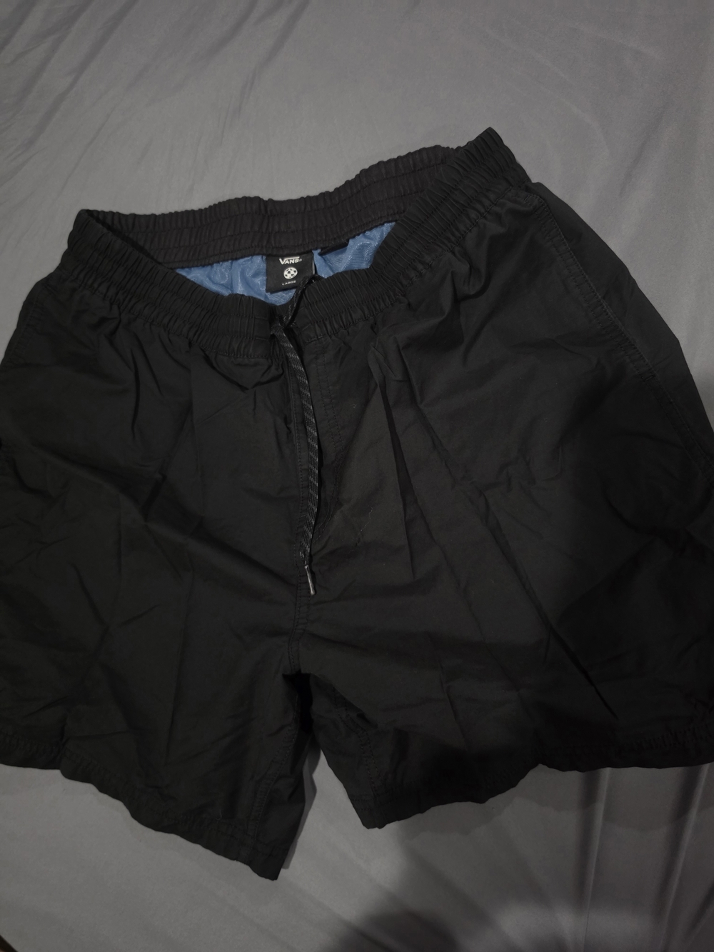 Vans Black Elastic Waist Cargo Shorts